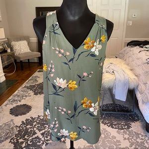 Floral Tank Top Blouse - S